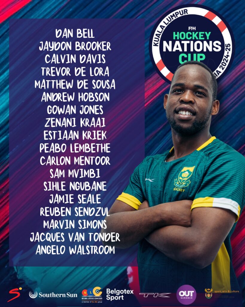 SA Hockey Men Reveal Squad for FIH Nations Cup Malaysia 2025