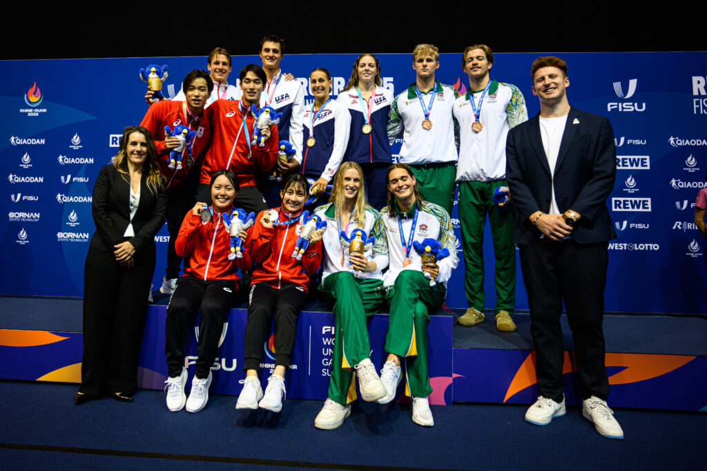 South Africa Claims Bronze in Mixed 4×100m Freestyle Relay at World University Games