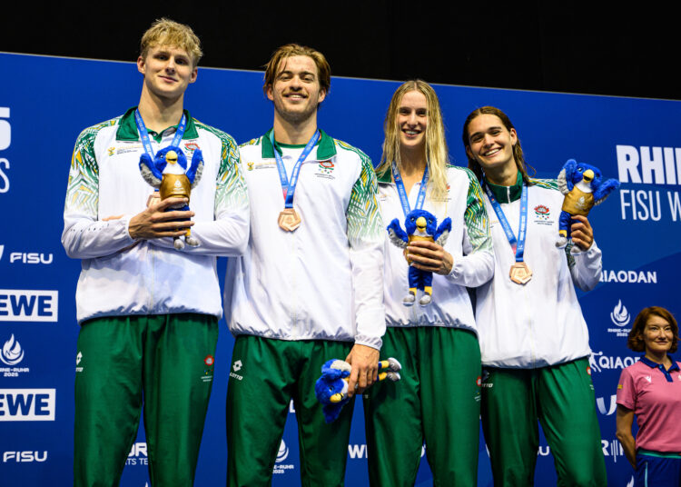 South Africa Claims Bronze in Mixed 4×100m Freestyle Relay at World University Games
