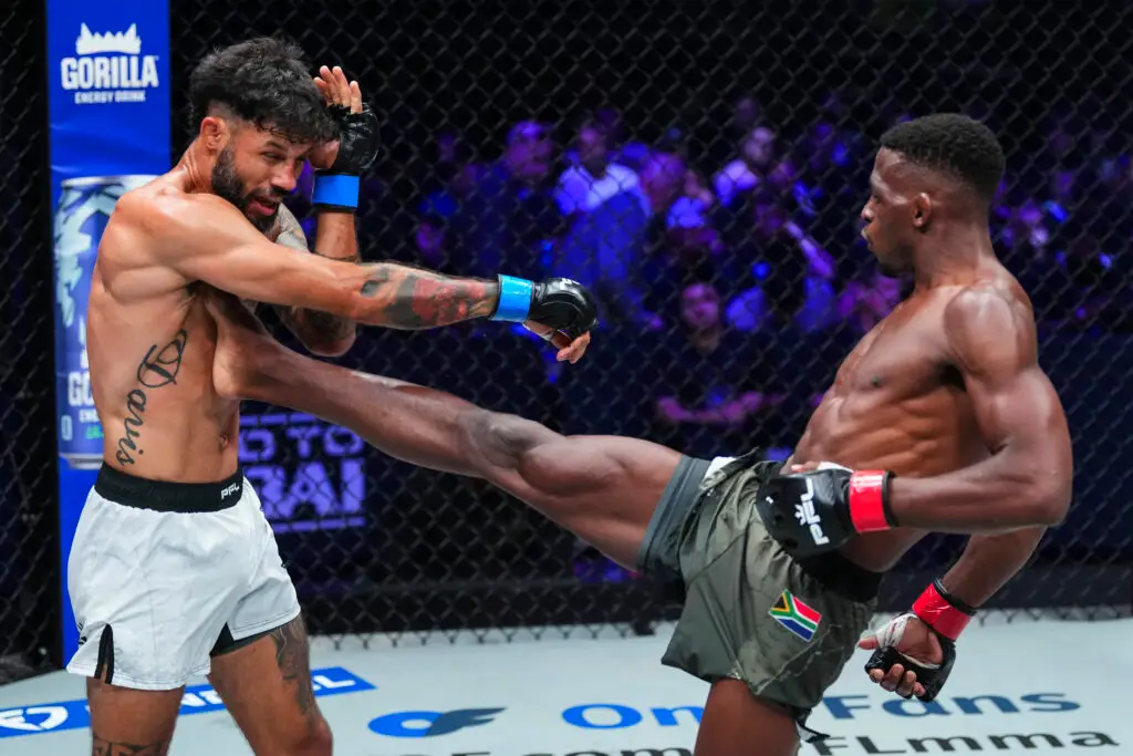 Nkosi Ndebele Dominates Brandon Davis in PFL Global Debut